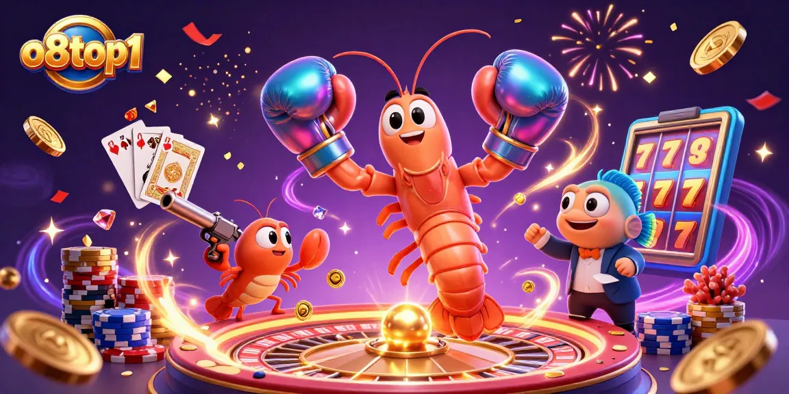 o8top1’s vibrant portrayal of a thrilling casino scene with animated characters and dynamic game elements