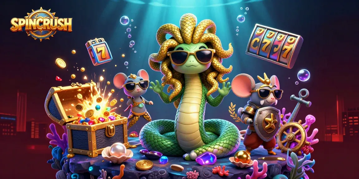 Win big with SPINCRUSH in this exciting scene of exclusive casino gaming elements!