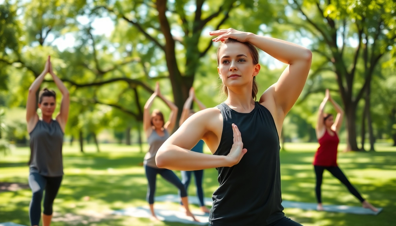 Man in posture corrector practicing yoga outdoors for improved body alignment.