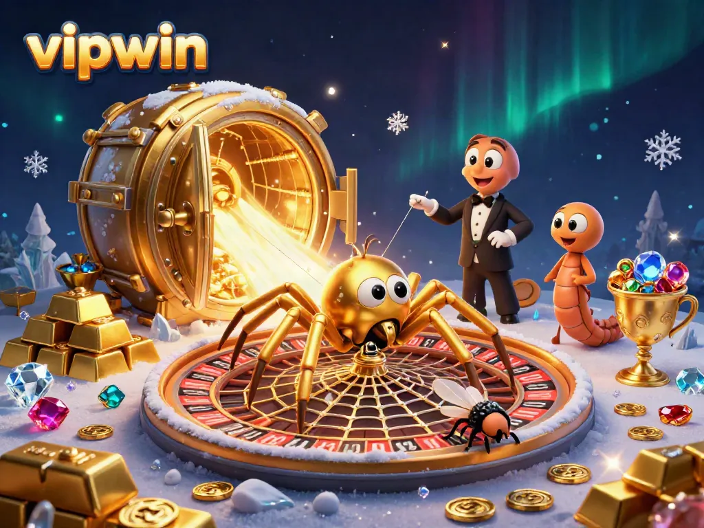 Experience thrilling bets at vipwin while the golden spider spins a roulette web of fortune.