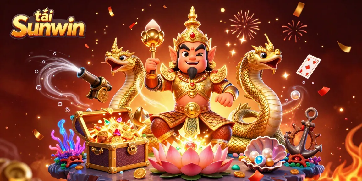 Experience the thrill of tải Sunwin with a captivating 3D casino illustration featuring vibrant characters and dynamic elements.