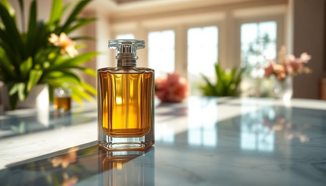 Showcasing the LV imagination fragrance bottle with lush greenery in the background. related image